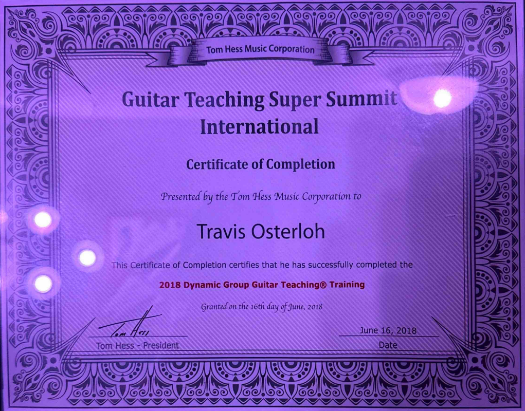 Dynamic Group Guitar Training 2018