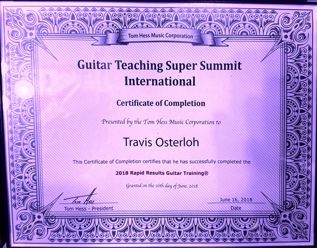 Rapid Results Guitar Training 2018