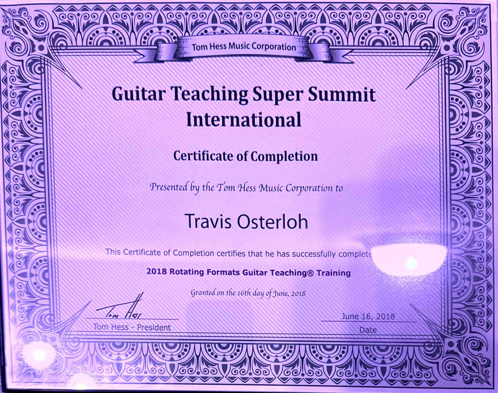 Rotating Formats Guitar Teaching 2018
